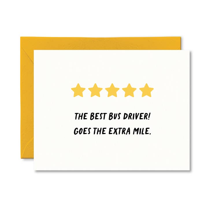 Carte de conducteur de bus cinq étoiles pour la vente par Pretty by Her