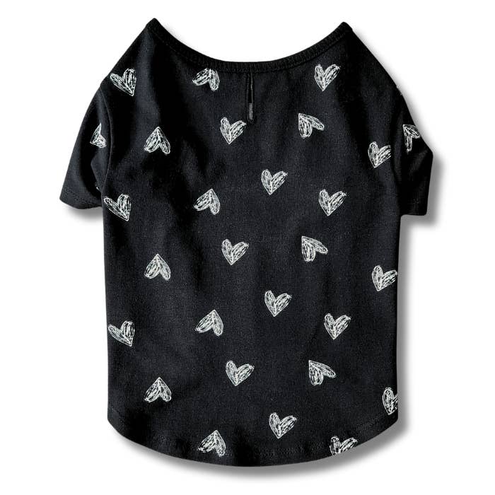 Pet T-Shirt - Black Heart for wholesale by The Black Sheep Fam