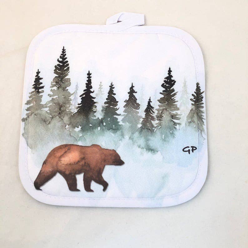 GP Originals - Wholesale Oven Mitt/Pot Holder - Evergreen Bear Pot Holder4