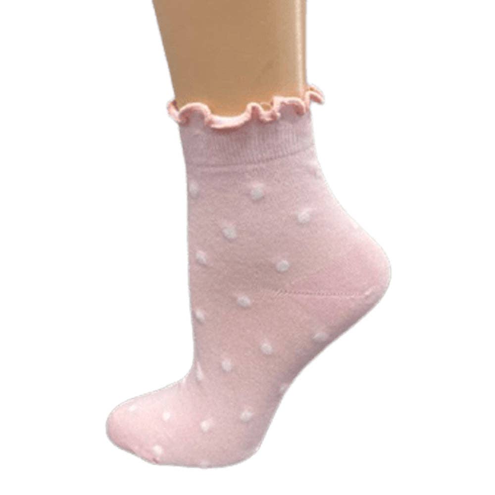 Sierra Socks - Wholesale Socks - Women's - Women's Rayon Quarter High Socks - in 4-Pair or 2-Pair Packs with Fun Lettuce Edge Ruffle Socks for Women, Girls and Teens12