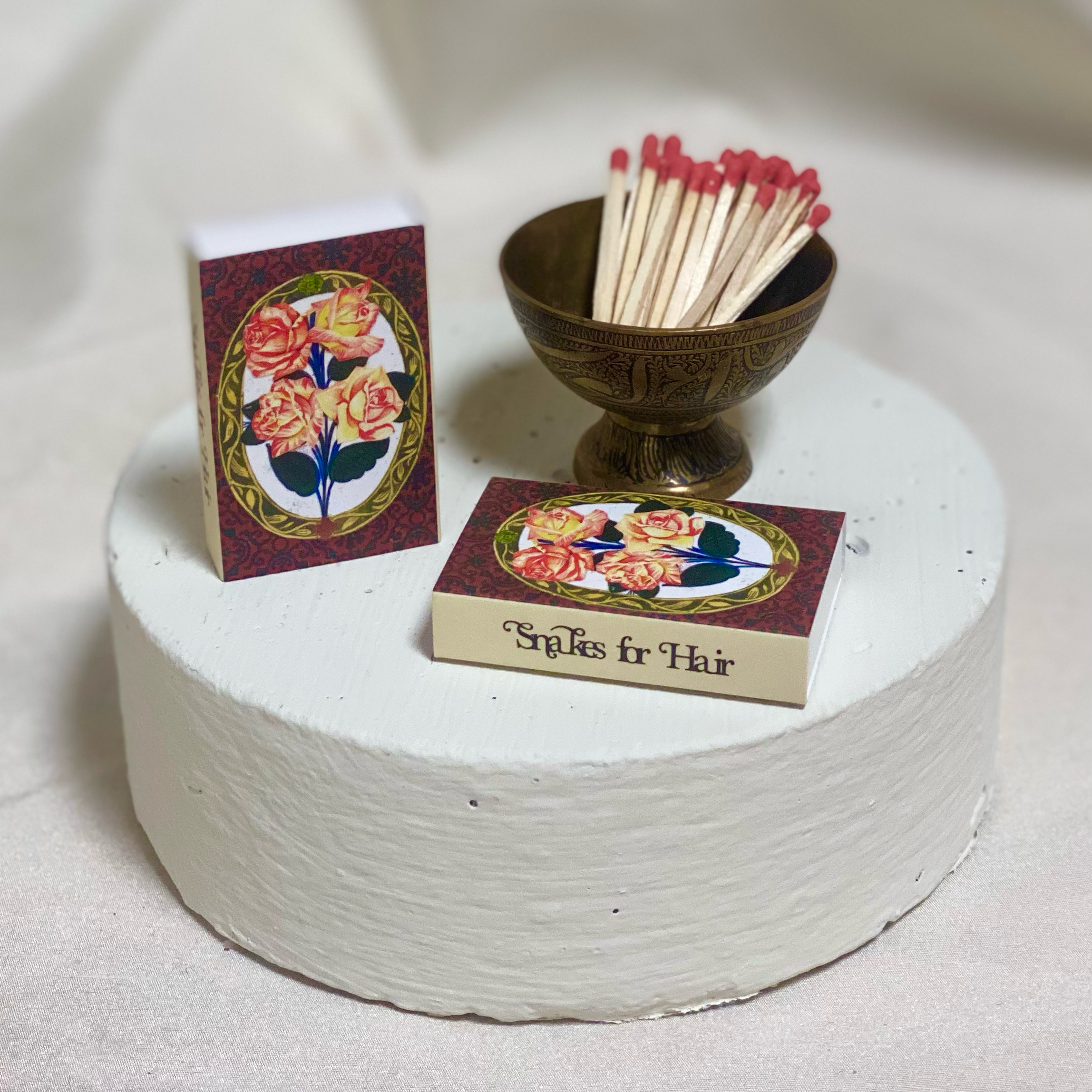 Snakes for Hair - Wholesale Matches - "Rose Garden" Matchbox1