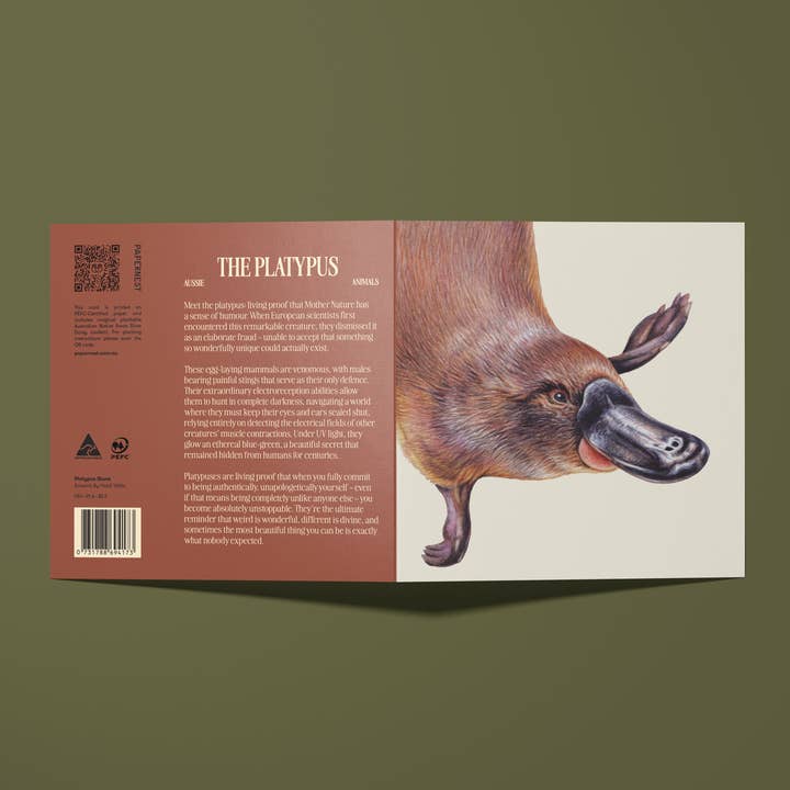 Papernest - Wholesale Everyday greeting card - Platypus Blank Card1