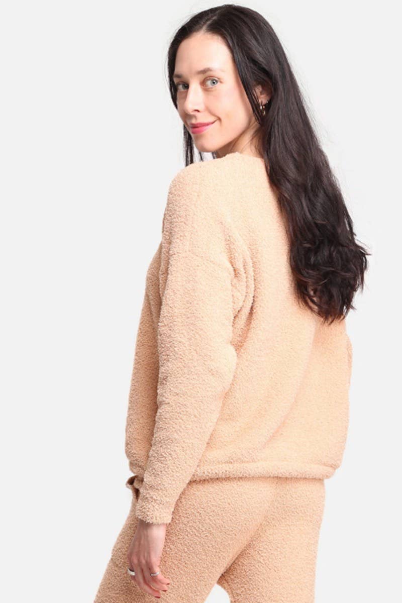 Fashion City – wholesale Sweatshirt – Women's – Solid Color Luxury Soft Lounge Pullover Sweater18