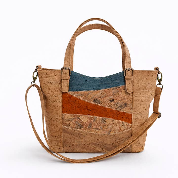 Natuurlijke kurken tas met golvenpatroon voor wholesale door Line Cork