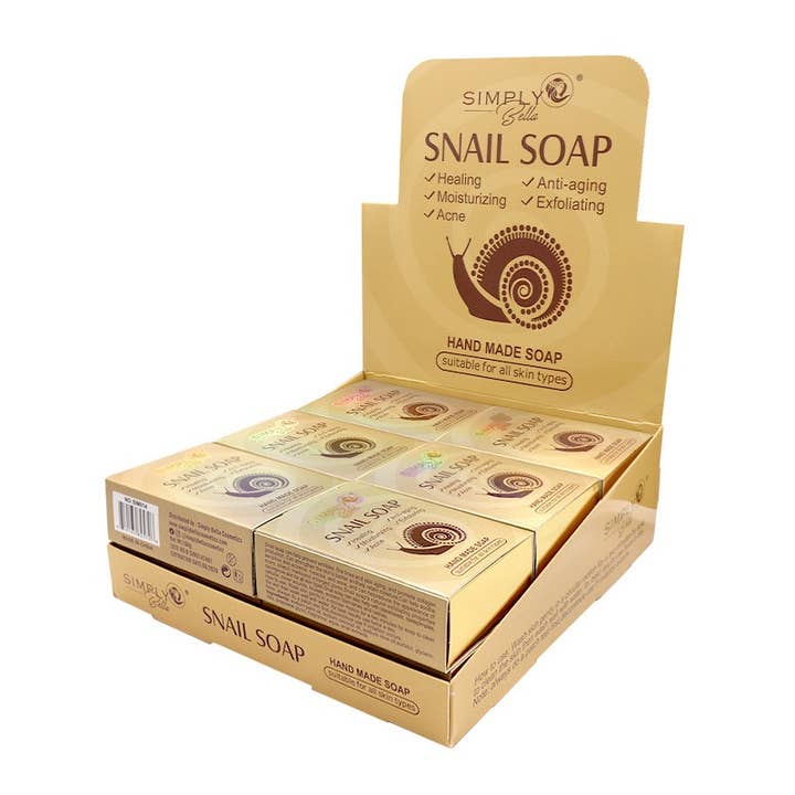 PINEAPPLE Beauty - Wholesale Bar Soap - Simply Bella SIM014 Snail Soap - 12 pcs