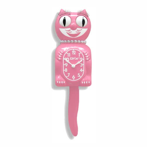 Kit-Cat Klock - Wholesale Wall clock - Pink Satin Lady Kit-Cat Klock