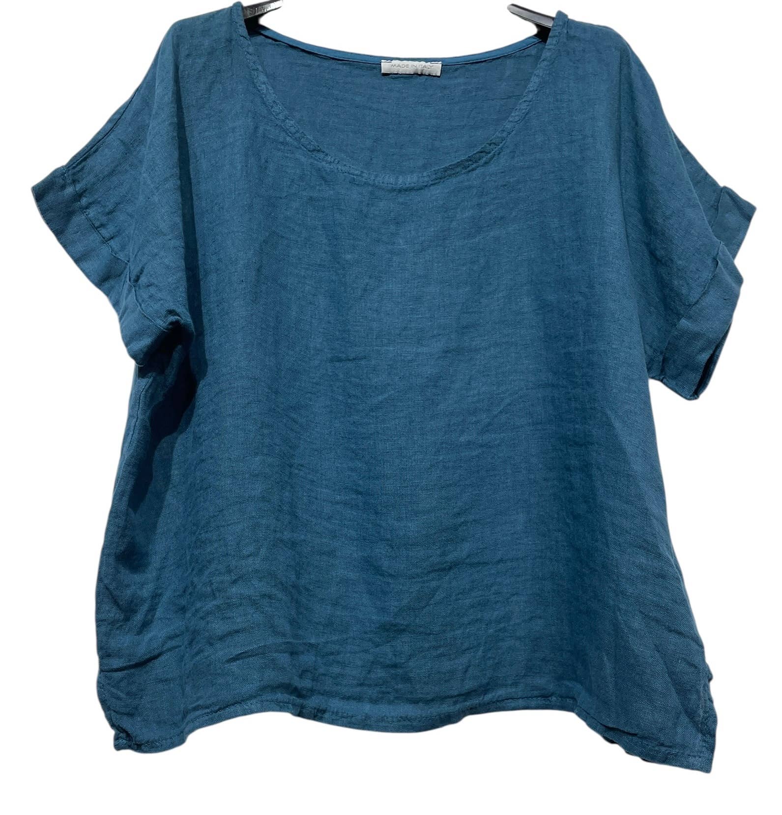 LINEN & COTTON HOUSE – T-shirt – Mulher por atacado – TOP UNI EM LIN 013324