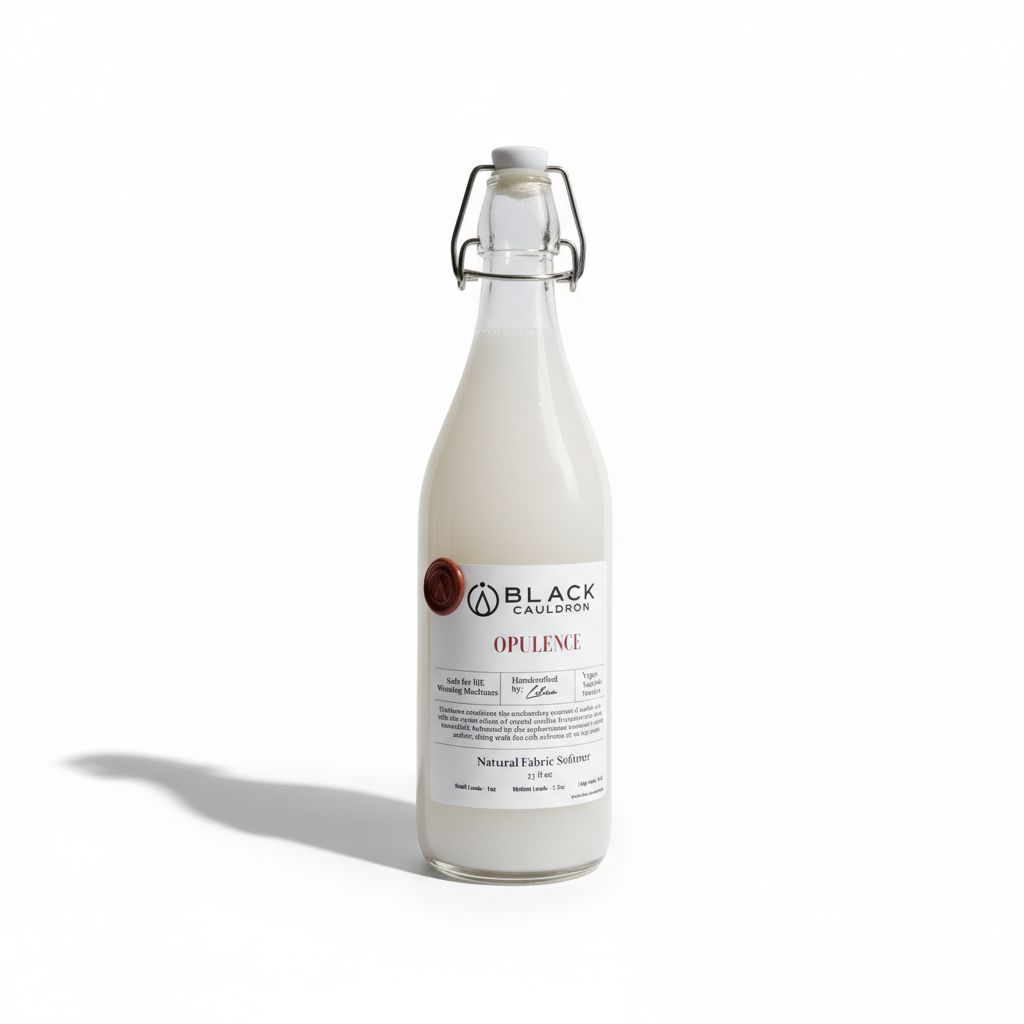 Black Cauldron Soap Co. - Wholesale Fabric softener - Opulence - Fabric Softener Conditioner | Fresh and Soft Laundry 33oz4