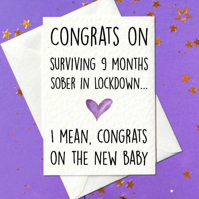 Glückwunschkarte zu 9 Months Sober - Everyday Grußkarte für den Großhandel von Prickly Cards