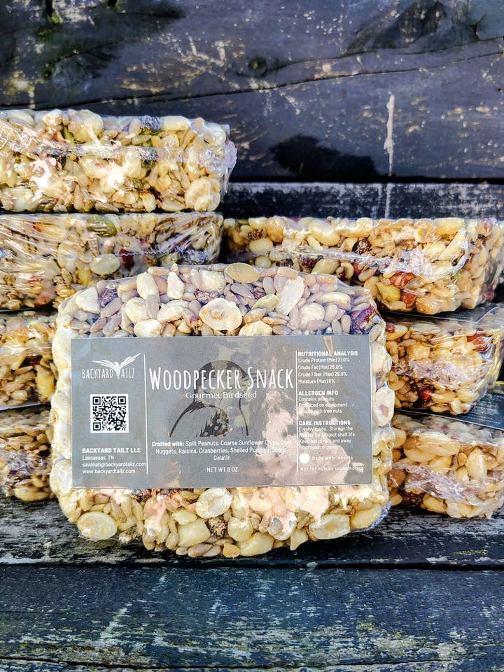 Birdseed Cake (Woodpecker Snack) for wholesale by Backyard Tailz