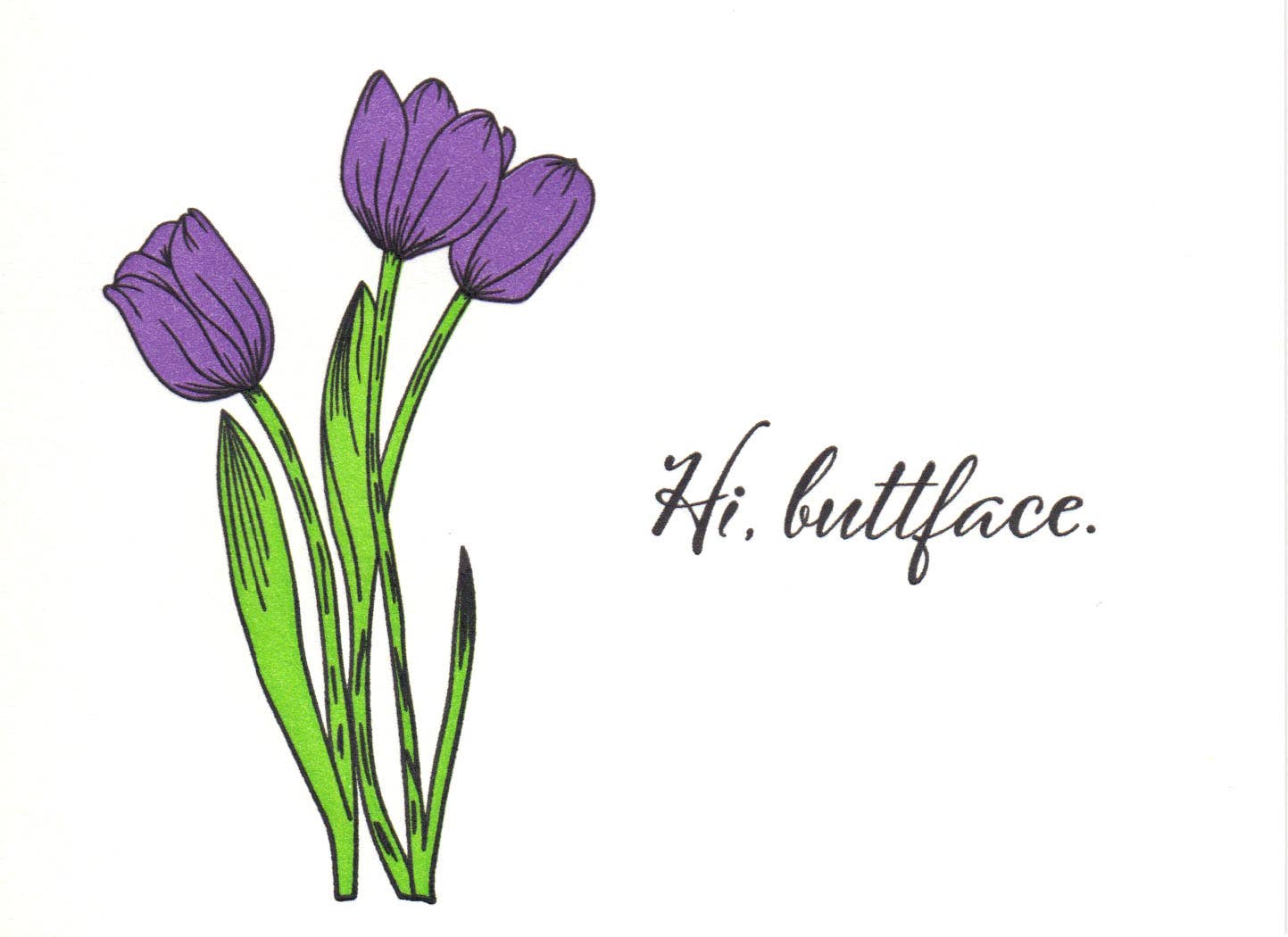Lady Pilot Letterpress – Großhandel Grußkarten für den Alltag – Buttface Blumen-Grußkarte1