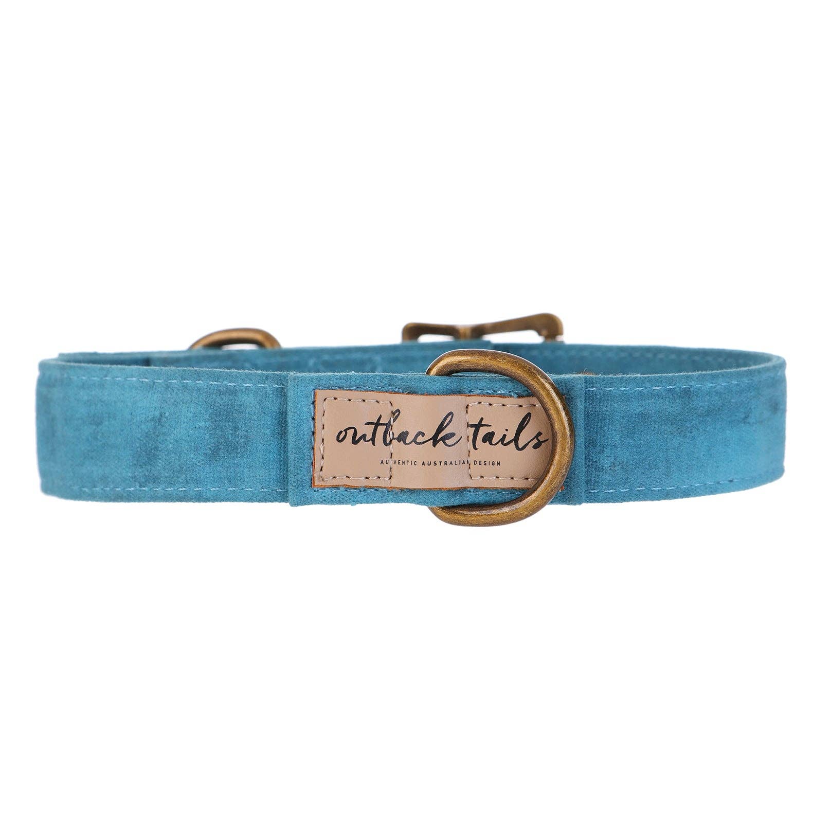 Outback Tails – wholesale Pet collar – Dog – Waxed Canvas Dog Collar - Blue0