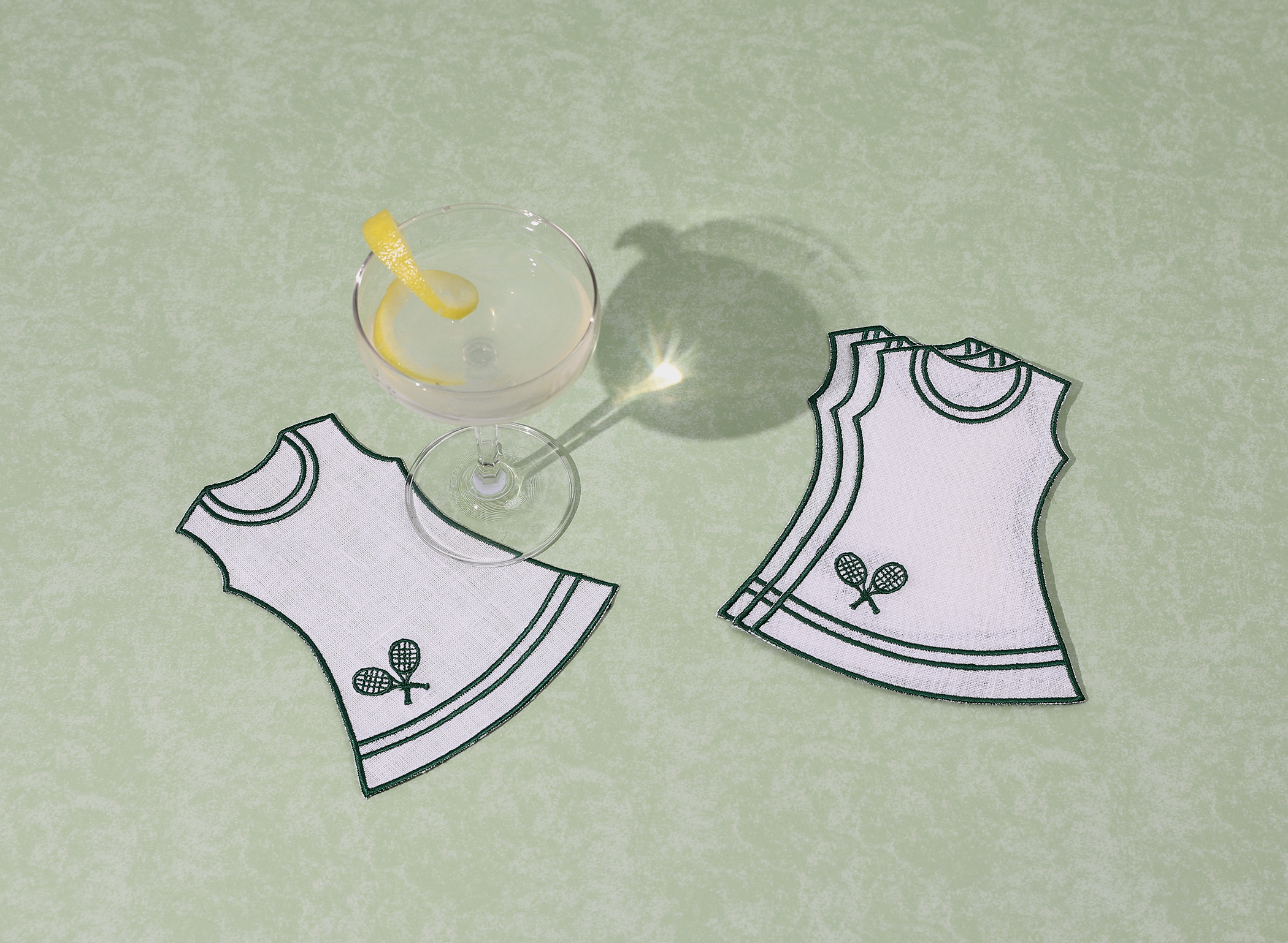 House of Gleason - Vente Serviettes de table en tissu - Serviettes de cocktail Tennis Dress, lot de 41