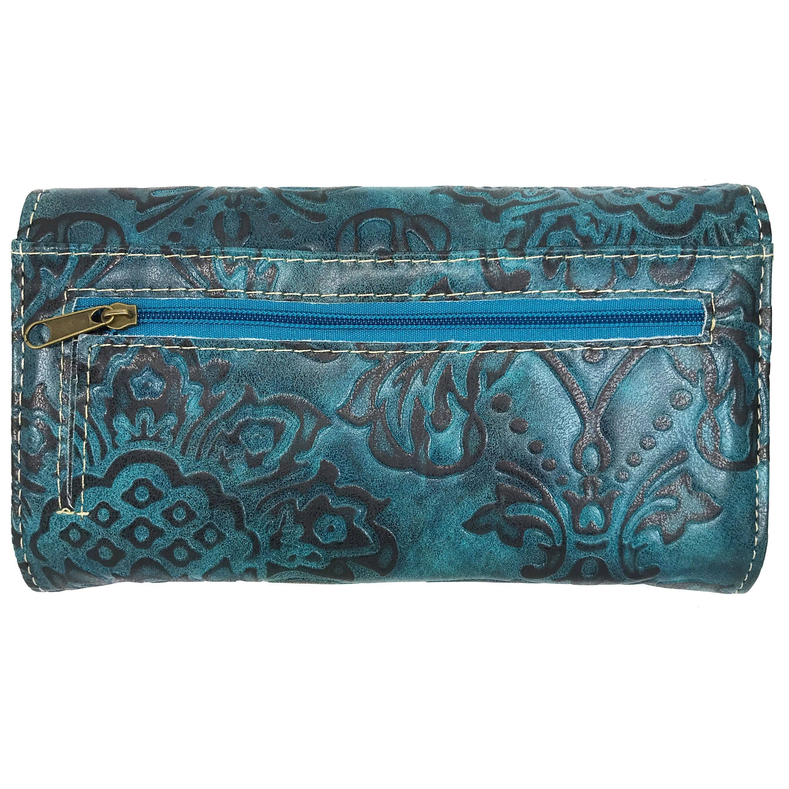 Lunar Deer - Wholesale Wallet - Women's - Women Western Floral Damask Medallion Crossbody Wallet3