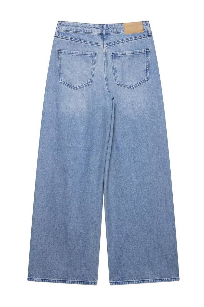 NINEXIS - Wholesale Top & Pant Set (NOT Loungewear) - Women's - CWSBSSL0145_FASHION DENIM VEST + STRAIGHT PANTS SET6