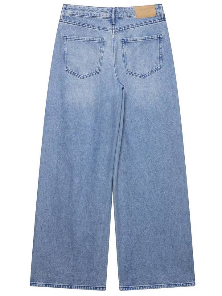 NINEXIS - Wholesale Top & Pant Set (NOT Loungewear) - Women's - CWSBSSL0145_FASHION DENIM VEST + STRAIGHT PANTS SET6