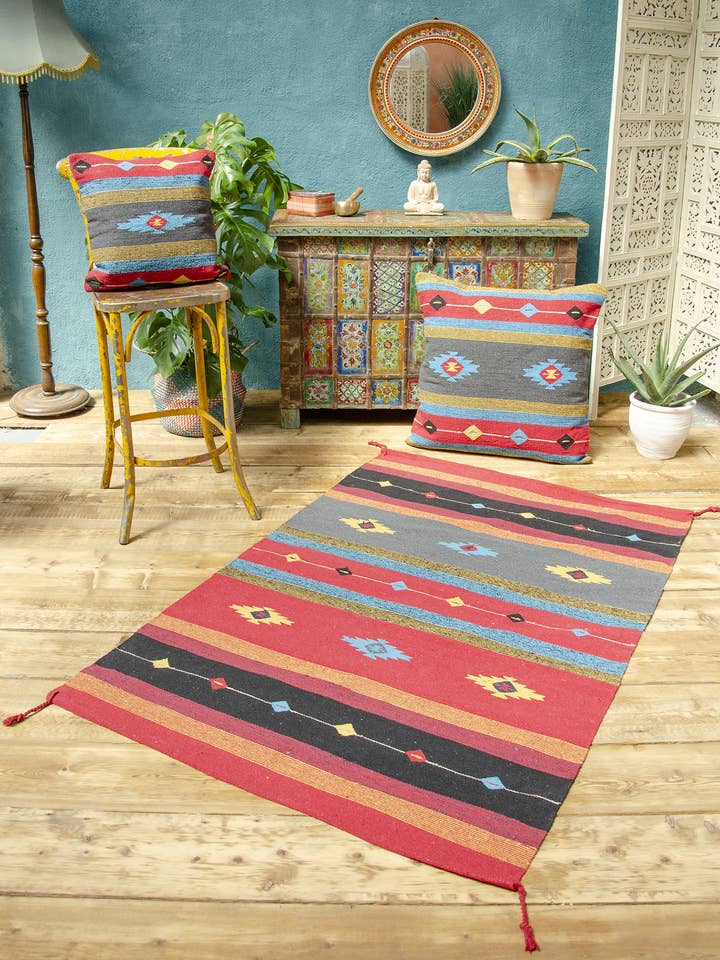 Tapete Sarkhan Handloom Kilim, 120 X 180cm por atacado de Namaste