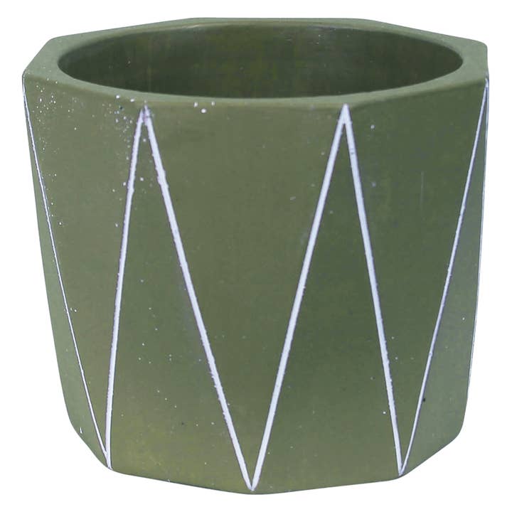 Marley Cachepot, Cement, Green for wholesale by HomArt