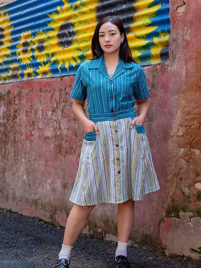 Katoenen rok tot op de knie voor wholesale door Ganesh Himal Trading