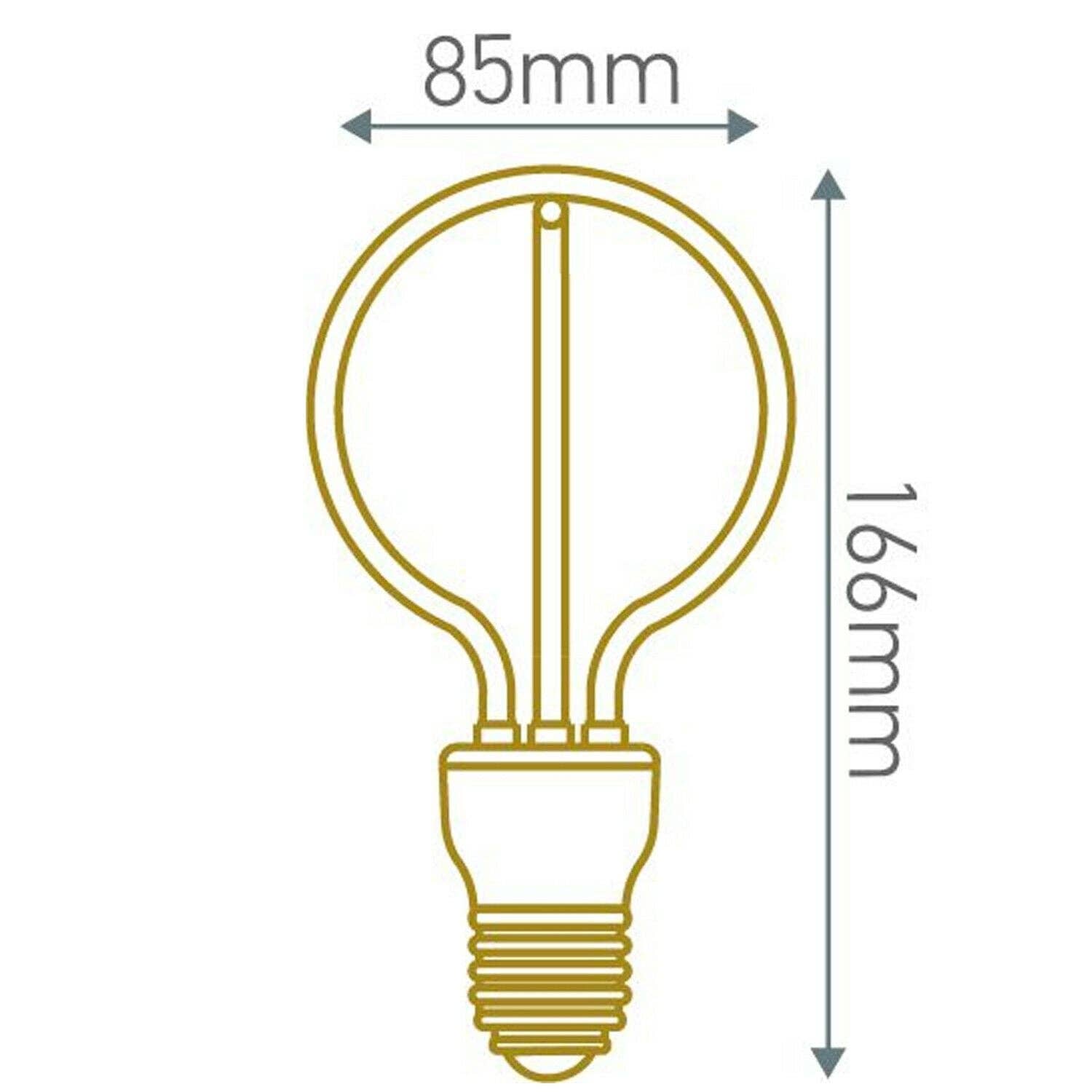 Ledsone – wholesale Glödlampa/Puck – 3-pack 8W Retro LED mjuk glödtråd E27 dekorativt ljus3