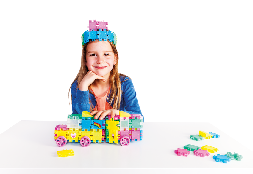 CLICS NV - Wholesale Building Set - Kids - Clics Bucket 8 in 1 - Glitter - made from recycled material3