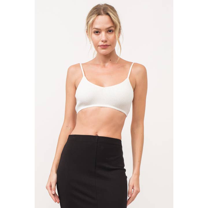 Hersy - Wholesale Knit Top - Women's - Ribbed Knit Bra Top-HT013815