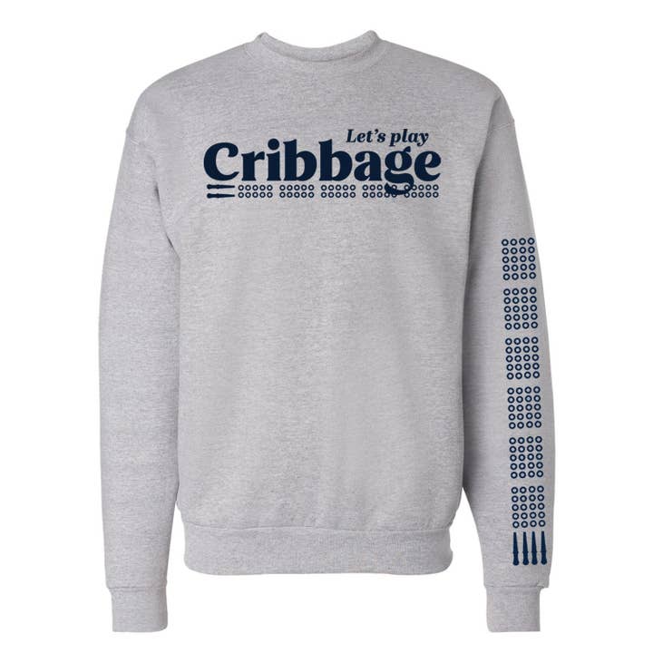 Let's Play Cribbage Crewneck for wholesale by 218 Clothing + Gift
