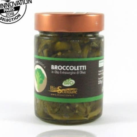BROCOLI À L'HUILE D'OLIVE EV 300 g pour la vente par BIOSOLIDALE