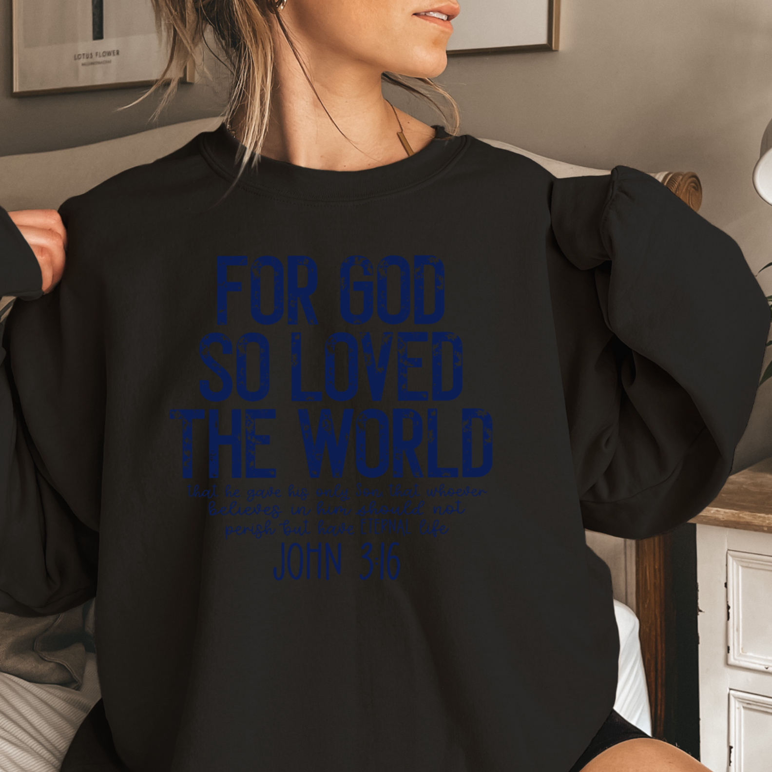 Shoppe SHC - Wholesale Graphic Sweatshirt - Women's - John 3:16 Christian Graphic Sweatshirt|Gildan7