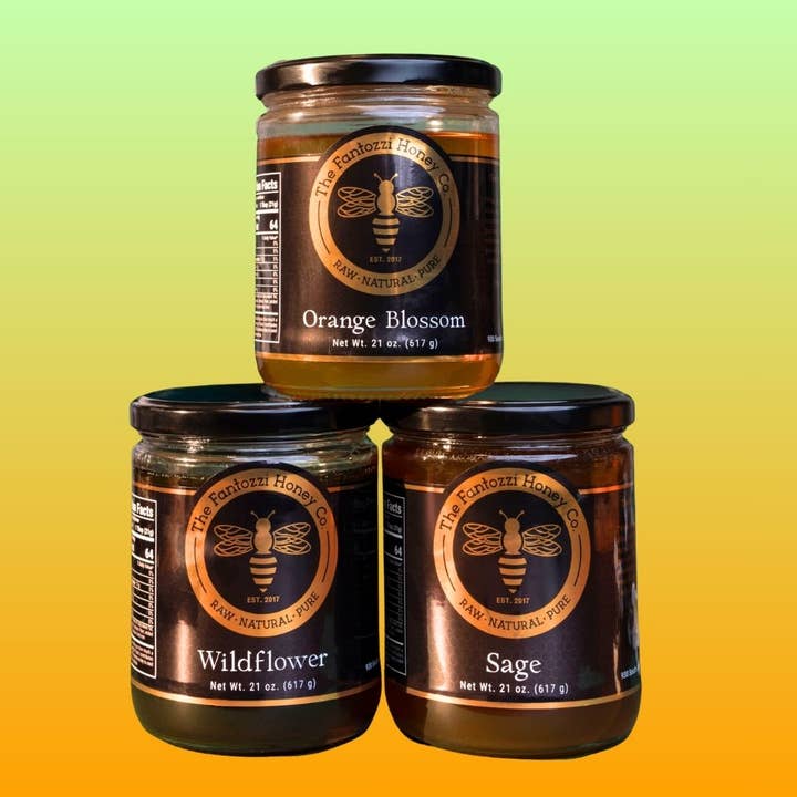 Pack de démarrage en gros – Coffret de variétés de miel gourmet pour la vente par Fantozzi Honey Company