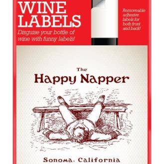 Prank-O - Wholesale Gag Gift/Novelty Gift - Prank Wine Label: Happy Napper Wine Label