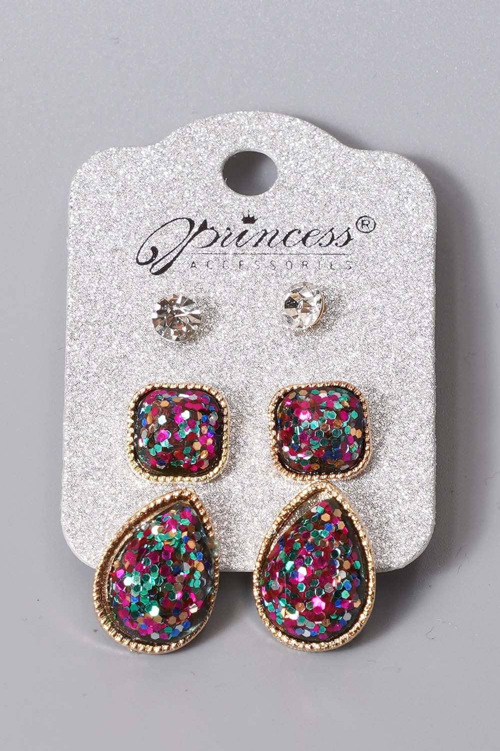 Amerikan Basics – wholesale Smycken – Glitter Fashion Stud örhängen 1