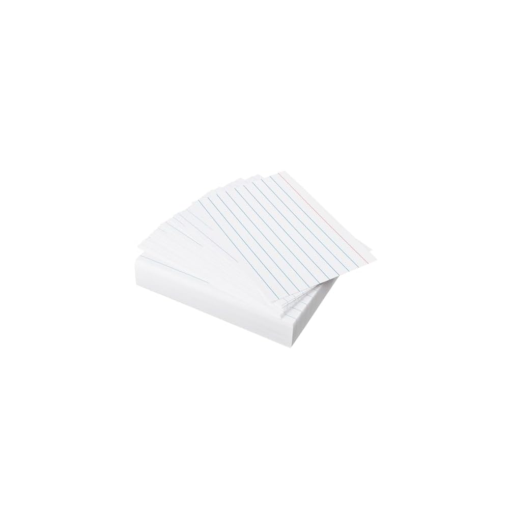 EcoQuality - Wholesale Kladblok - 3x5 Inch Witte Indexkaarten Studeren Notities Maken Gelijnde Flashcards 300 Stuks0