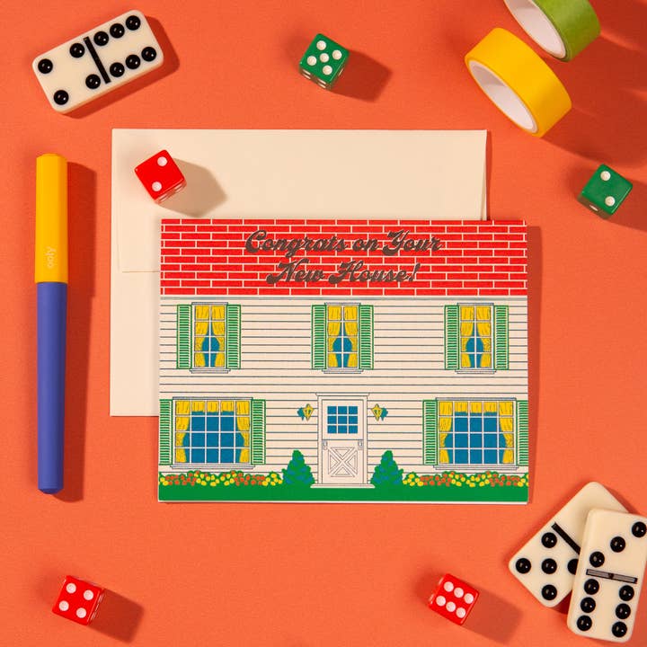 Lucky Goods Paper - Wholesale Housewarming Card - New House Brick House Card
