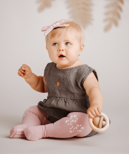 Olie the Curious - Wholesale Socks - Women's - Pink Butterflies Crawling Tight1