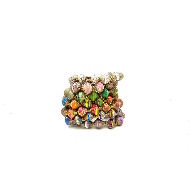 Haiti Fair Trade- Papillon Marketplace - Wholesale Beaded bracelet - Cereal Box Bead Bracelets2