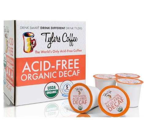 Tylers Coffee - Wholesale Ground Coffee - 16 count box Decaf Acid-Free Single-Serve Cups