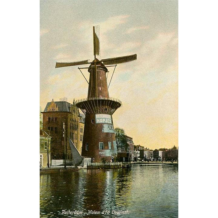 Carte de vœux MF-245 Moulin à vent à Rotterdam, Pays-Bas pour la vente par Found Image Press