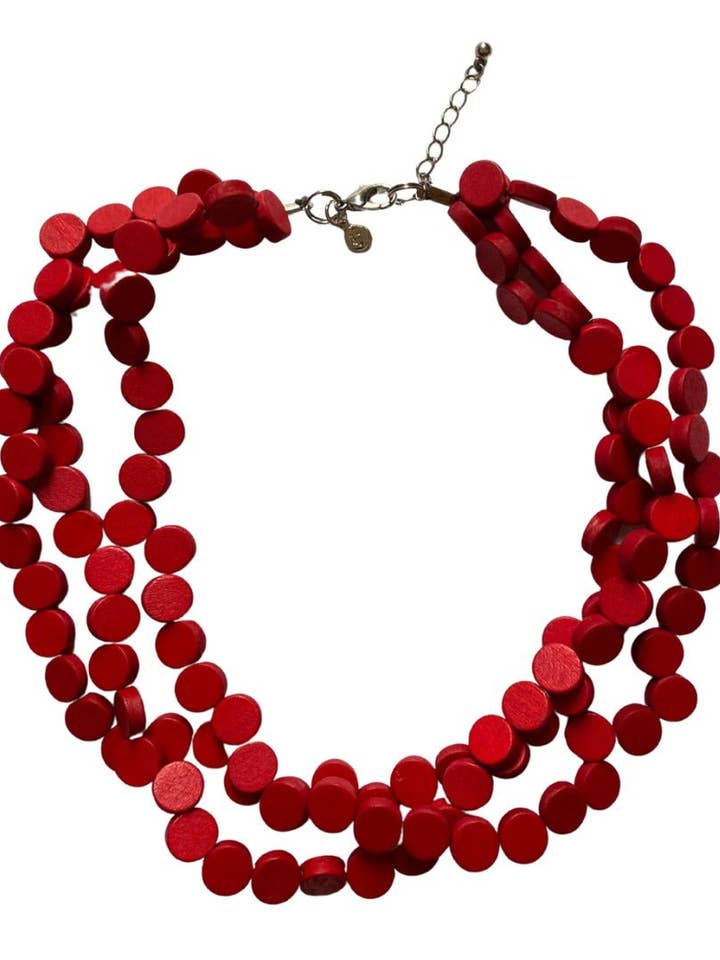 Kort justerbar halskæde i træ, håndlavet, Island-stil for engroshandel hos Bijondo