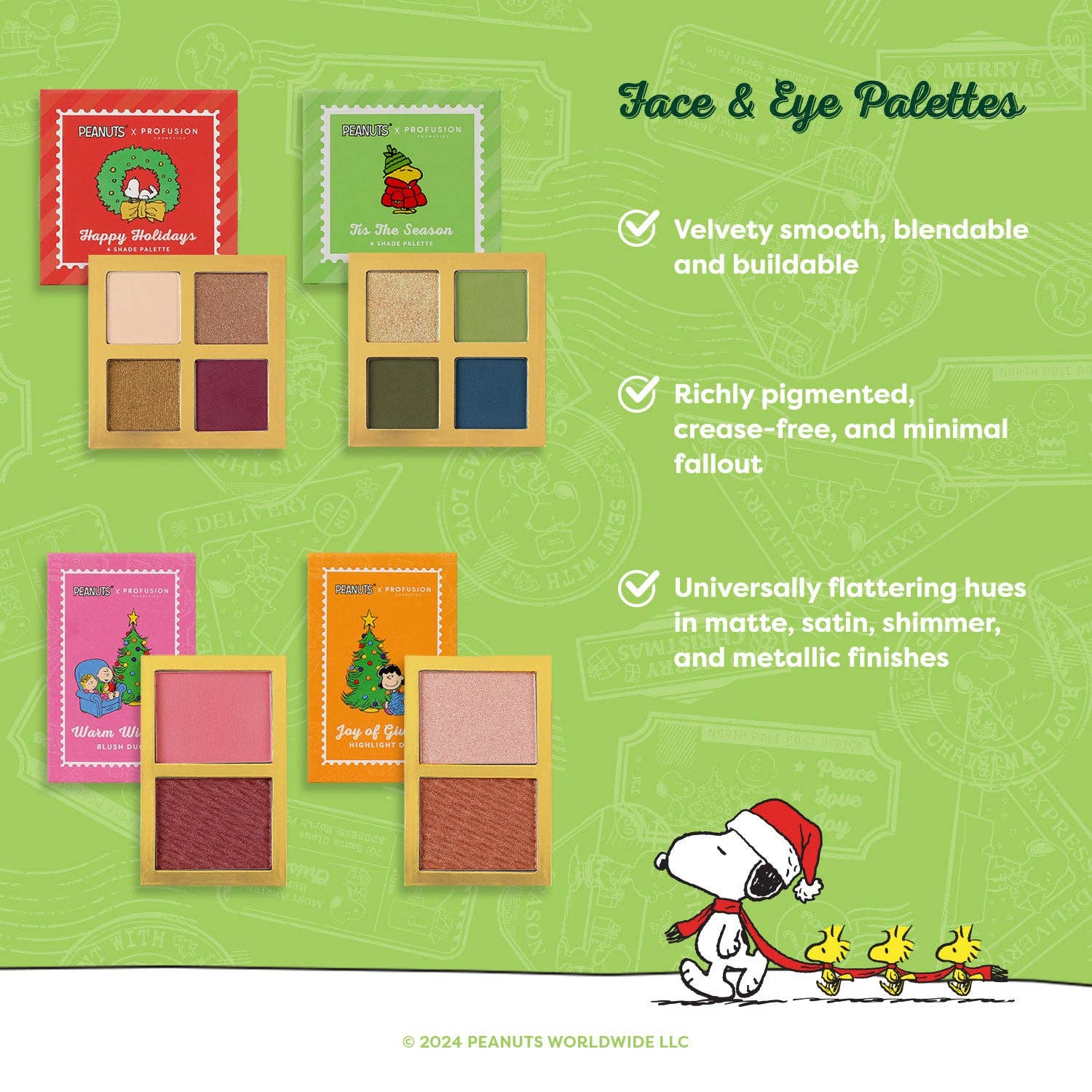 Profusion Cosmetics - Vente Kit de maquillage - Ensemble de Maquillage Vanity Joyeux Noël Charlie Brown Peanuts9