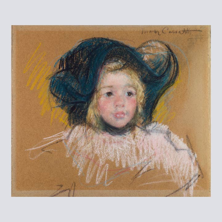 Huvud av Simone i en grön hätta med vågig brätte (nr 2) (ca 1904) för wholesale av Milisima Studio