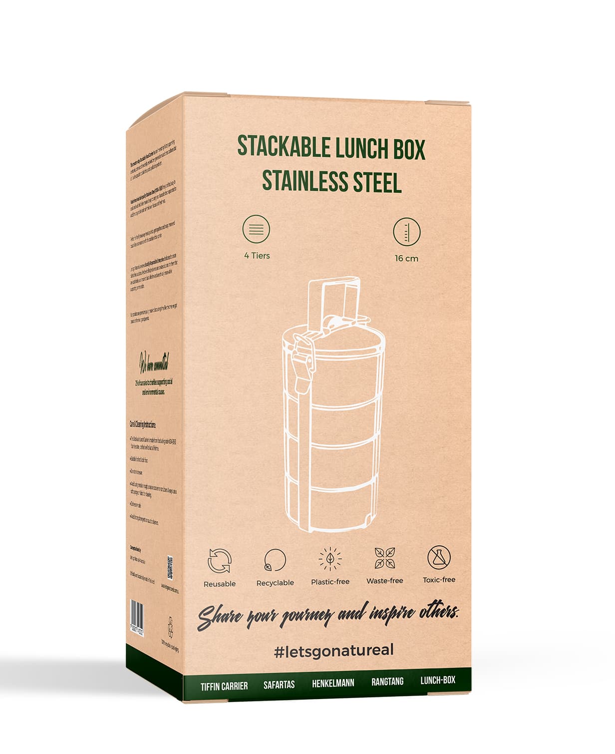 Goodly Gosh - Wholesale Lunch bag/box - Stackable Stainless Steel Tiffin Box | 4-Tier Lunch Box1