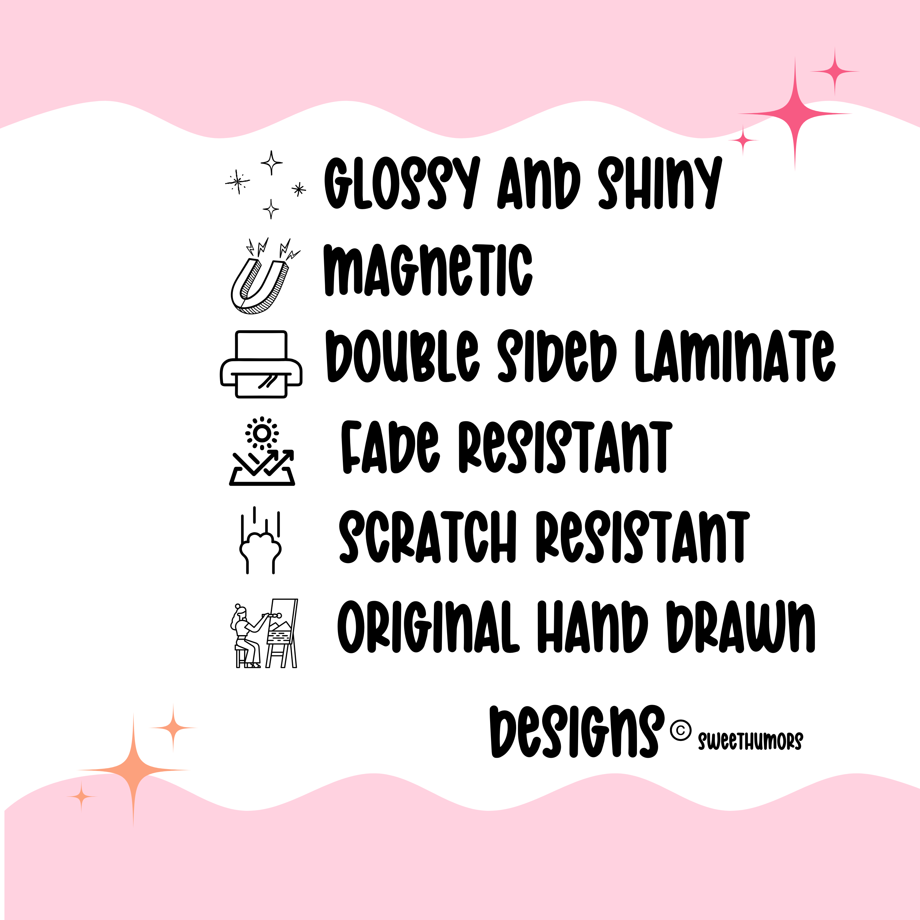 Sweet Humors - Wholesale Bookmark - Bat in Florals Magnetic Bookmark1