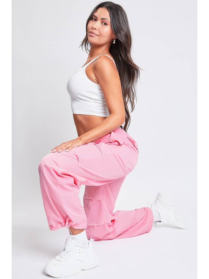 YMI - Wholesale Pants - Women's - Relaxed Nylon Parachute Pants-P1761N114