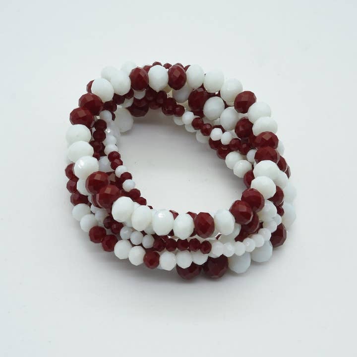 MiMi Wholesale - Wholesale Jewelry Set - CB2177 7 Piece Glass Beaded Bracelet Jewelry Set17