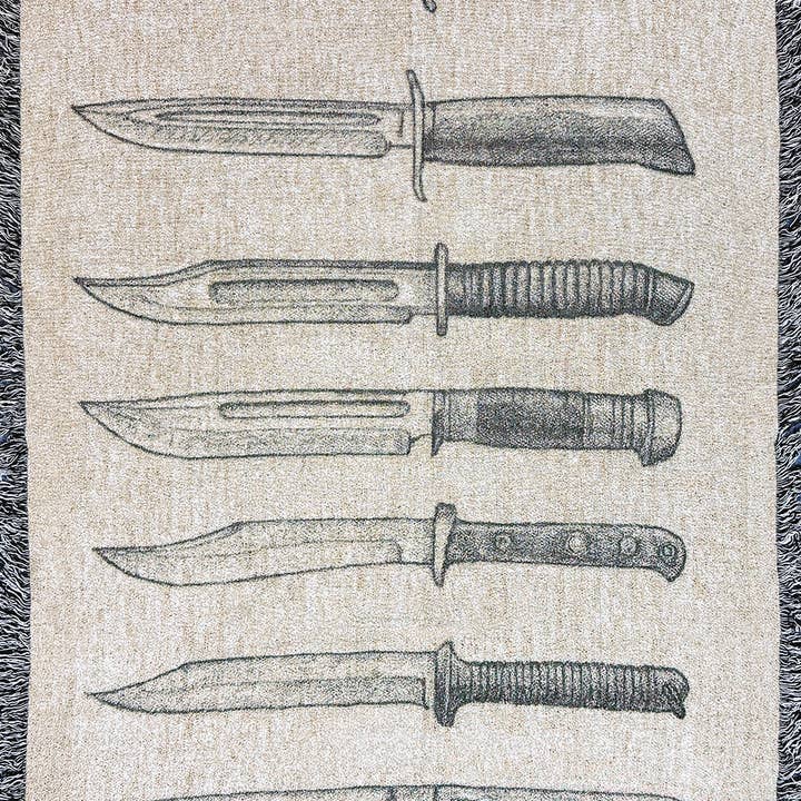 Knives Blanket for wholesale by Strike Gently
