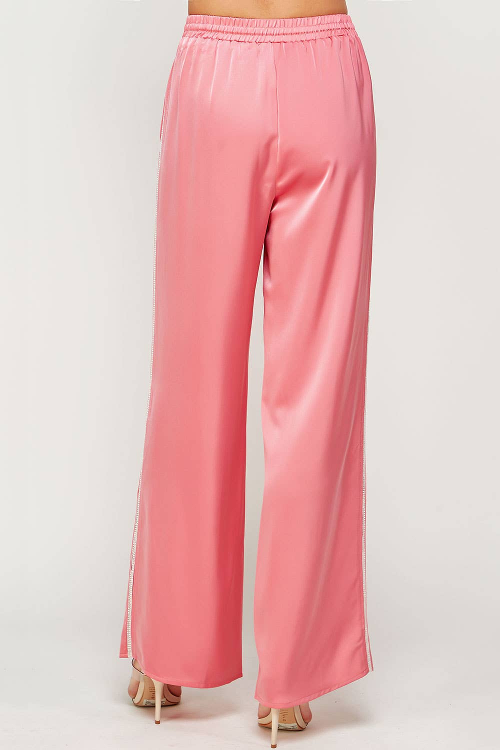 Strut & Bolt - Wholesale Pants - Women's - Rhinestone Trim Satin Track Pants18