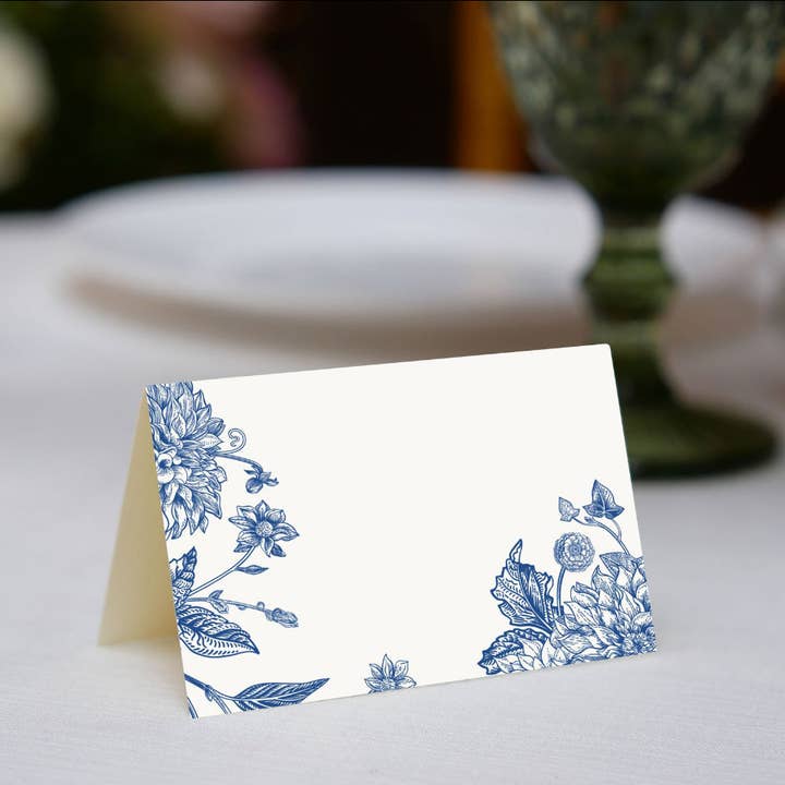 Altoonastore - Wholesale Place Card / Place Holder - Blue Chrysanthemums Place Cards0