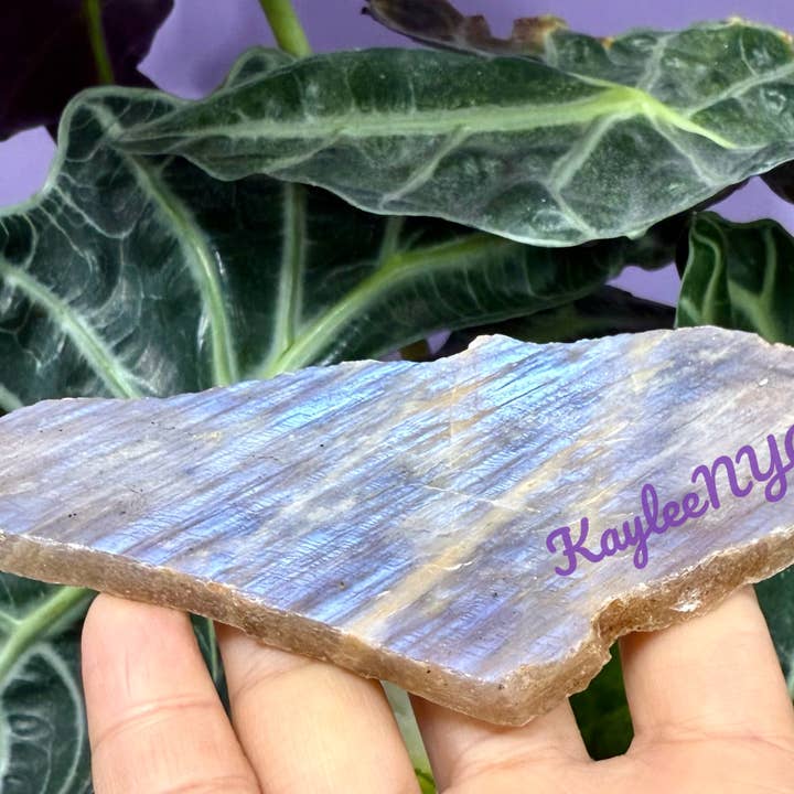 KayleeNYC – wholesale Spiritual stone/crystal – 2 lbs Natural Moonstone Slab Crystal Healing Energy4