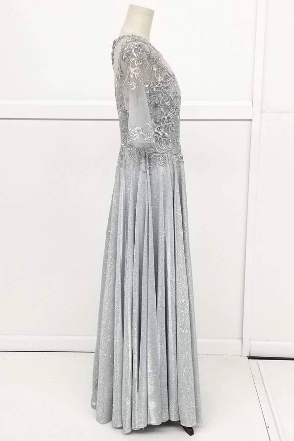 Chicas - Vendita all'ingrosso Vestito - Donna - Abito lungo Missy con maniche 3/4 e tasche J006-S-4XL30